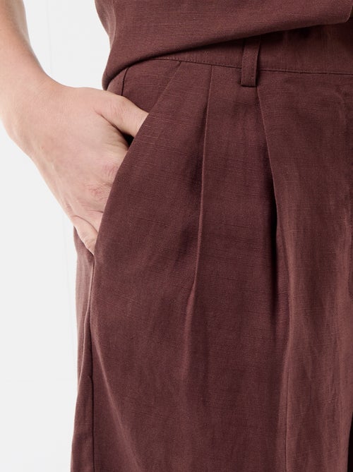 Brede short met plooien - Kiabi