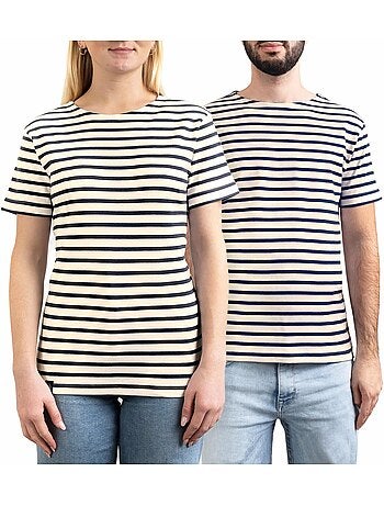 'Breizh Océan' Bretons gestreept shirt voor heren of dames, unisex T-shirt met korte mouwen