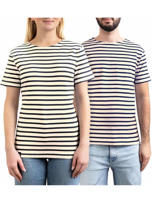 'Breizh Océan' Bretons gestreept shirt voor heren of dames, unisex T-shirt met korte mouwen - Kiabi
