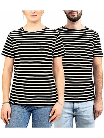 'Breizh Océan' Bretons gestreept shirt voor heren of dames, unisex T-shirt met korte mouwen