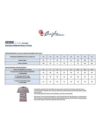 'Breizh Océan' Bretons gestreept shirt voor heren of dames, unisex T-shirt met korte mouwen