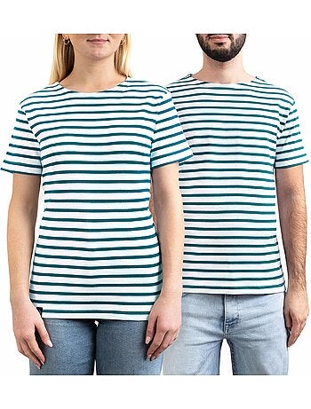 'Breizh Océan' Bretons gestreept shirt voor heren of dames, unisex T-shirt met korte mouwen