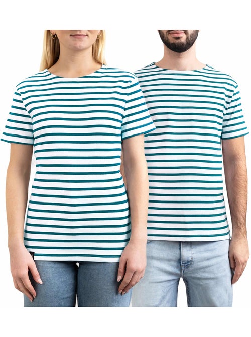'Breizh Océan' Bretons gestreept shirt voor heren of dames, unisex T-shirt met korte mouwen - Kiabi 'Breizh Océan' Bretons gestreept shirt voor heren of dames, unisex T-shirt met korte mouwen - Kiabi