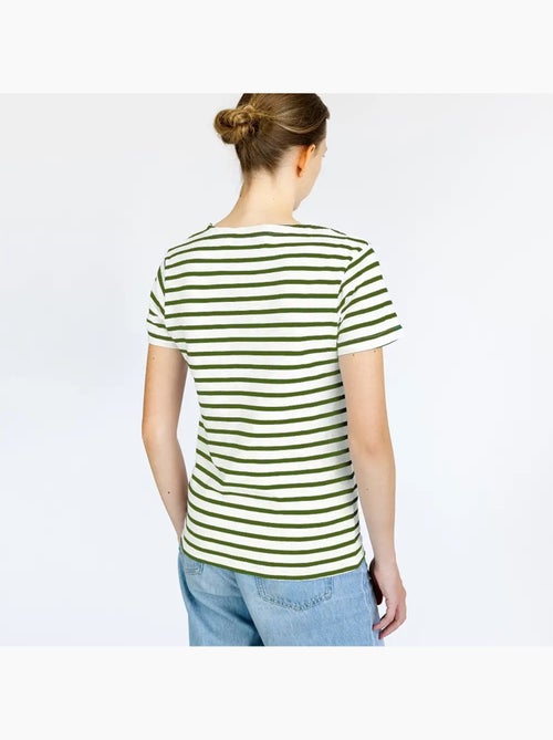 'Breizh Océan' Bretons gestreept shirt voor heren of dames, unisex T-shirt met korte mouwen - Kiabi 'Breizh Océan' Bretons gestreept shirt voor heren of dames, unisex T-shirt met korte mouwen - Kiabi