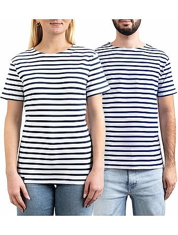 'Breizh Océan' Bretons gestreept shirt voor heren of dames, unisex T-shirt met korte mouwen