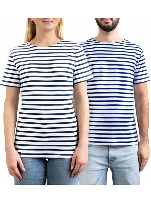 'Breizh Océan' Bretons gestreept shirt voor heren of dames, unisex T-shirt met korte mouwen - Kiabi
