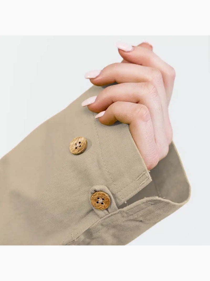 'Breizh Océan' smock voor heren of dames, 100% katoen Zand - Kiabi