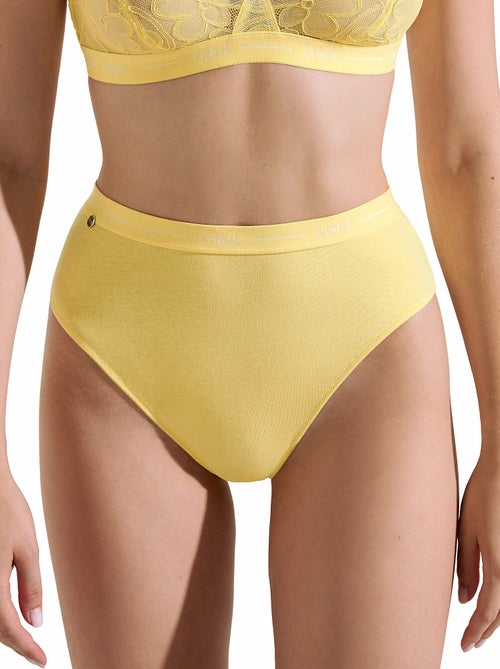 Brésilien échancré taille haute sunflower - Kiabi Brésilien échancré taille haute sunflower - Kiabi