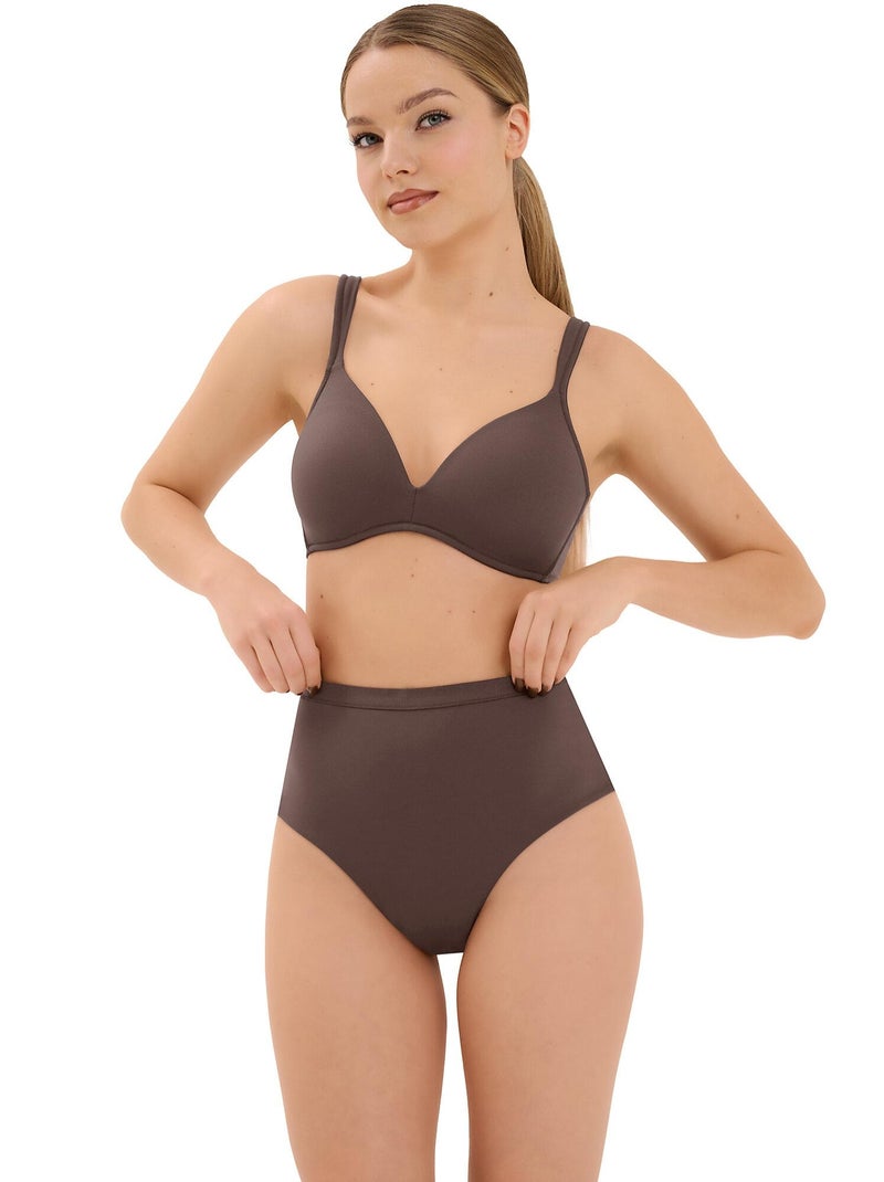 Brésilien taille haute maya Marron chocolat - Kiabi