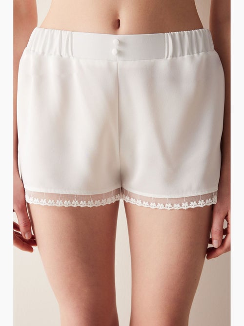 Bridal lacy kanten pyjamashort penti - Kiabi