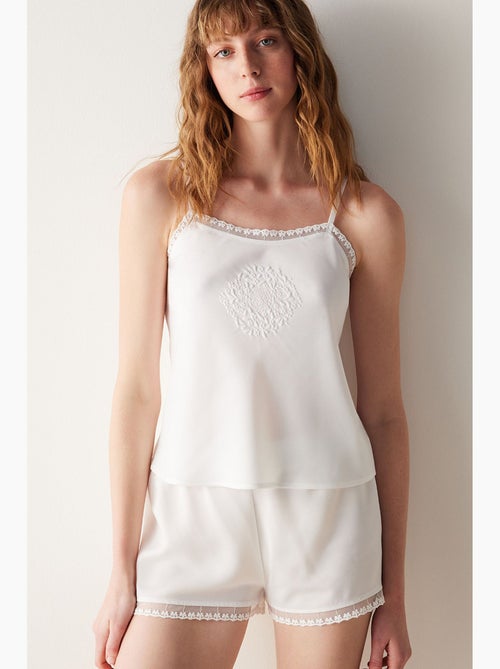 Bridal lacy kanten pyjamashort penti - Kiabi