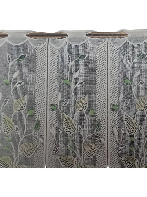 Brise-bise brodé à motifs feuillages - Kiabi