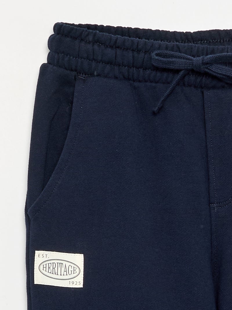 Broek in ballonmodel van ongeruwde molton Blauw - Kiabi