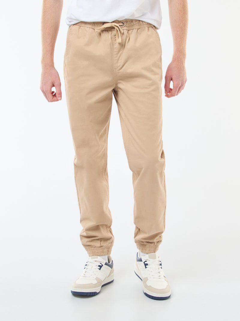 Broek in joggingstijl BIEGE - Kiabi