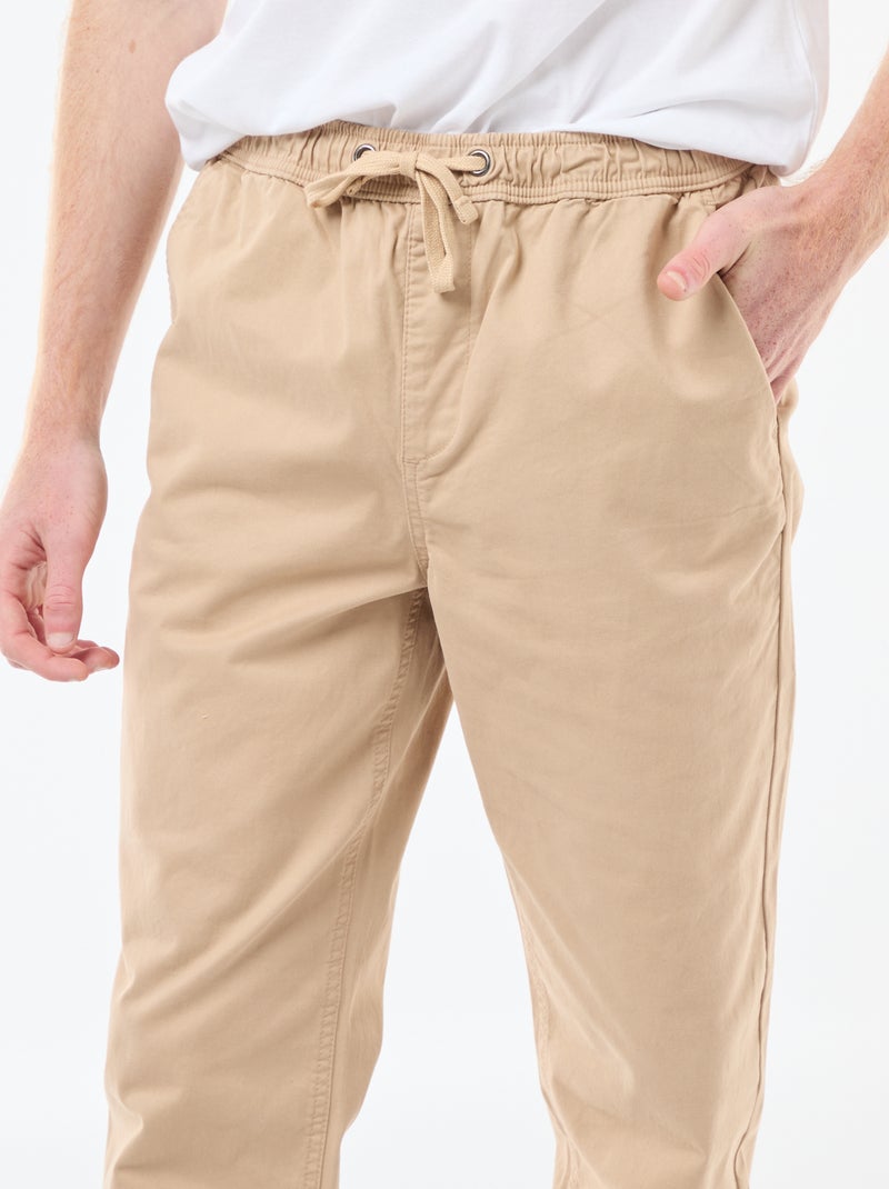 Broek in joggingstijl BIEGE - Kiabi