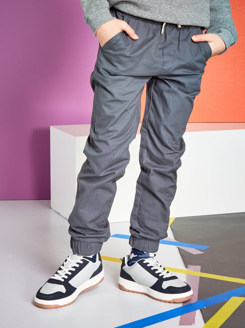 Broek in joggingstijl GRIJS - Kiabi
