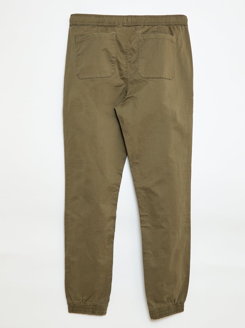 Broek in joggingstijl Kaki - Kiabi