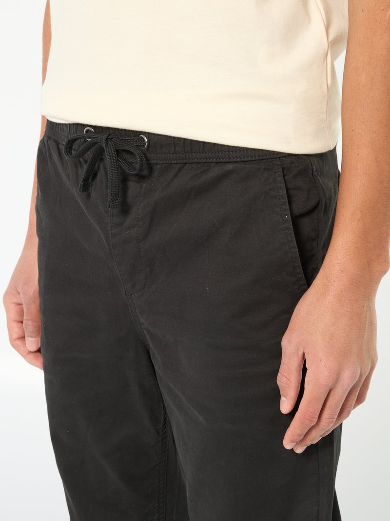 Broek in joggingstijl zwart - Kiabi