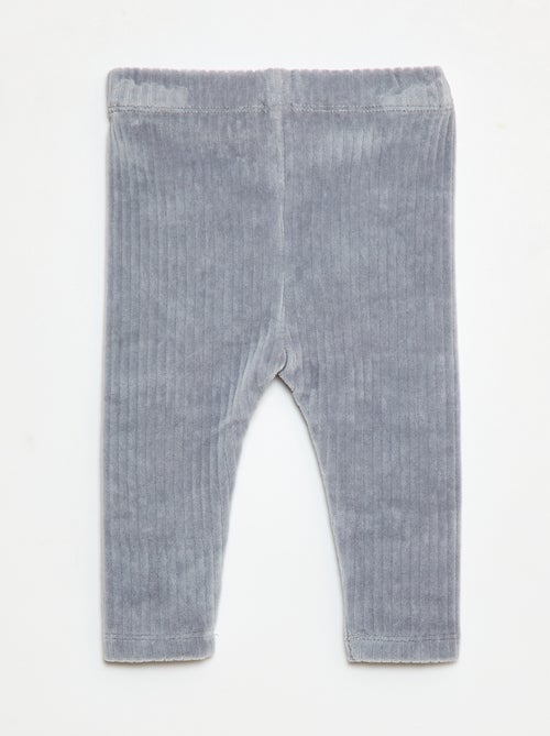 Broek in leggingstijl van velours - Kiabi
