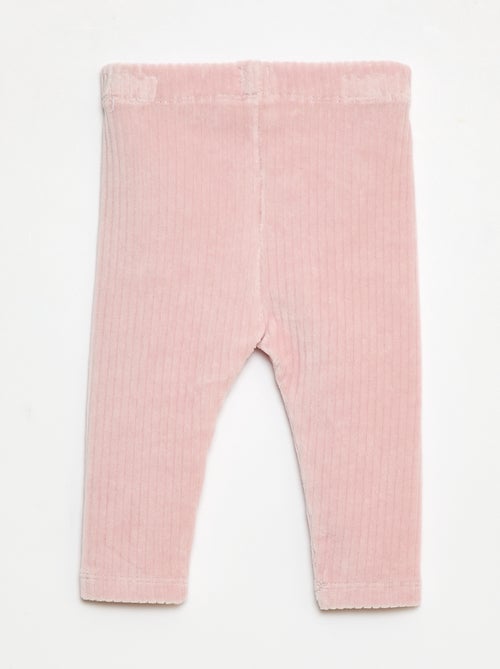 Broek in leggingstijl van velours - Kiabi