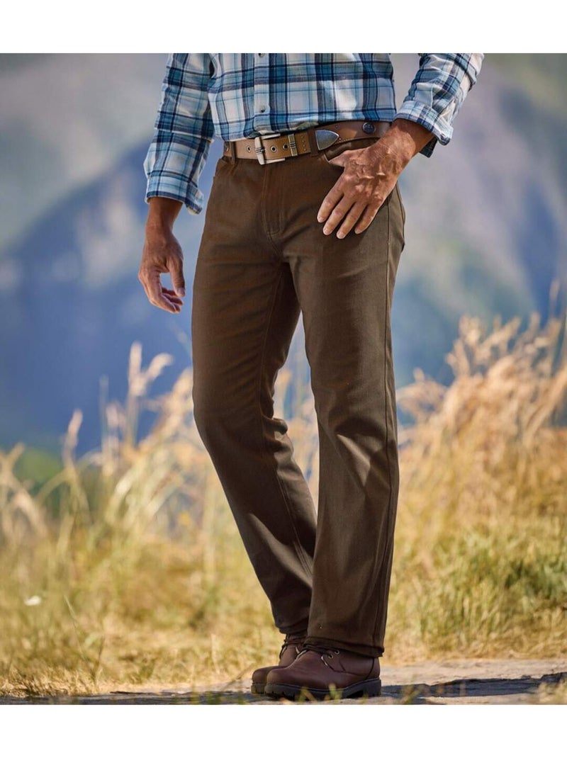 Broek met 5 zakken. - atlas for men Bruin - Kiabi
