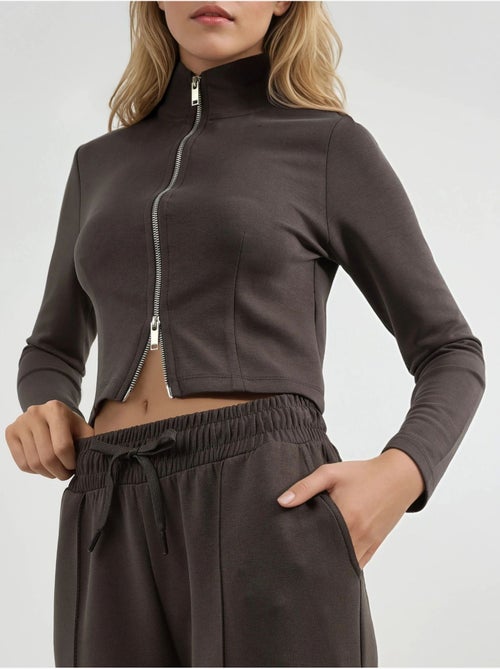 Broek met elastische taille en rechte pijpen busem - Kiabi