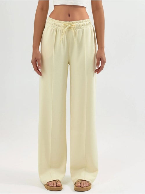 Broek met elastische taille en rechte pijpen busem - Kiabi