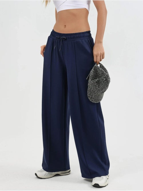 Broek met elastische taille en rechte pijpen busem - Kiabi