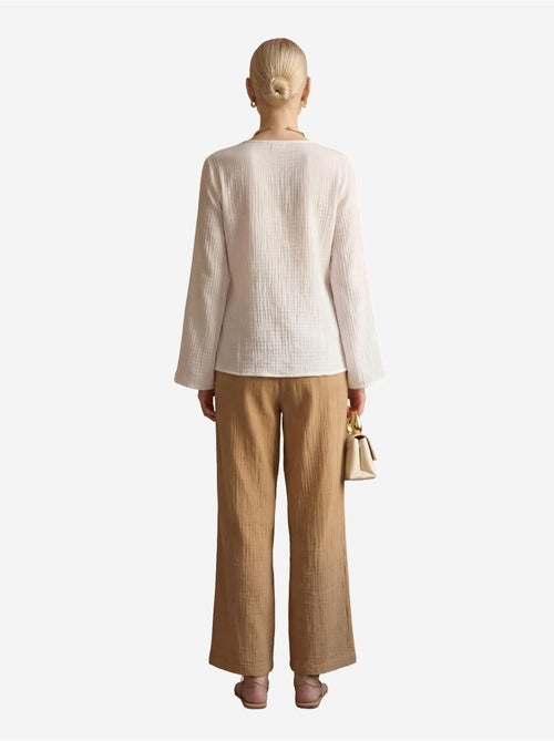 Broek met elastische taille en rechte pijpen my fashion - Kiabi