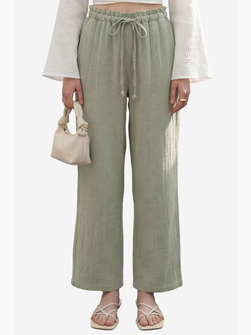 Broek met elastische taille en rechte pijpen my fashion - Kiabi