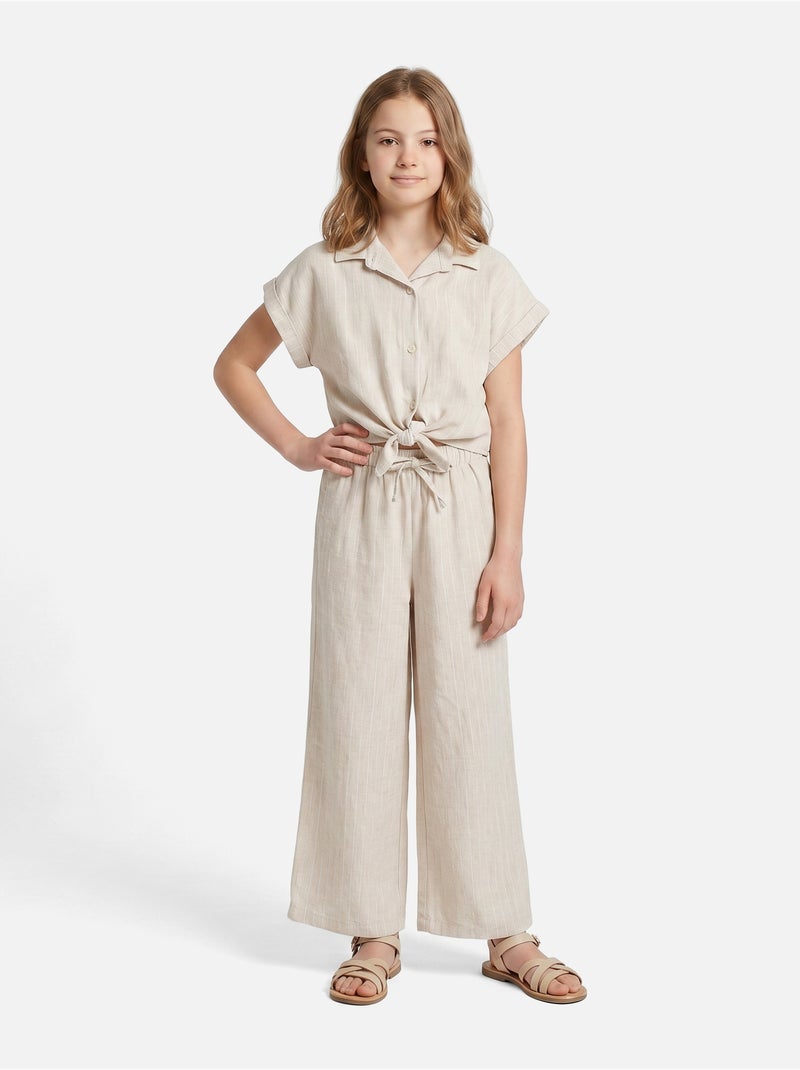 Broek met elastische tailleband - Kids Star Beige - Kiabi