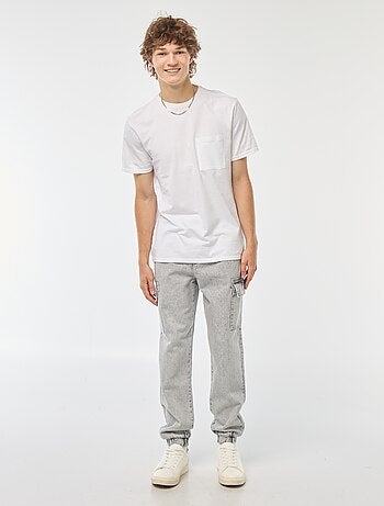 Broek met elastische tailleband en veel zakken