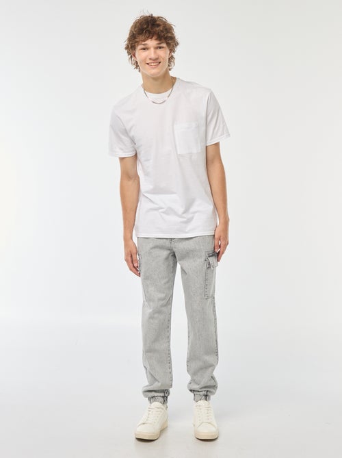 Broek met elastische tailleband en veel zakken - Kiabi