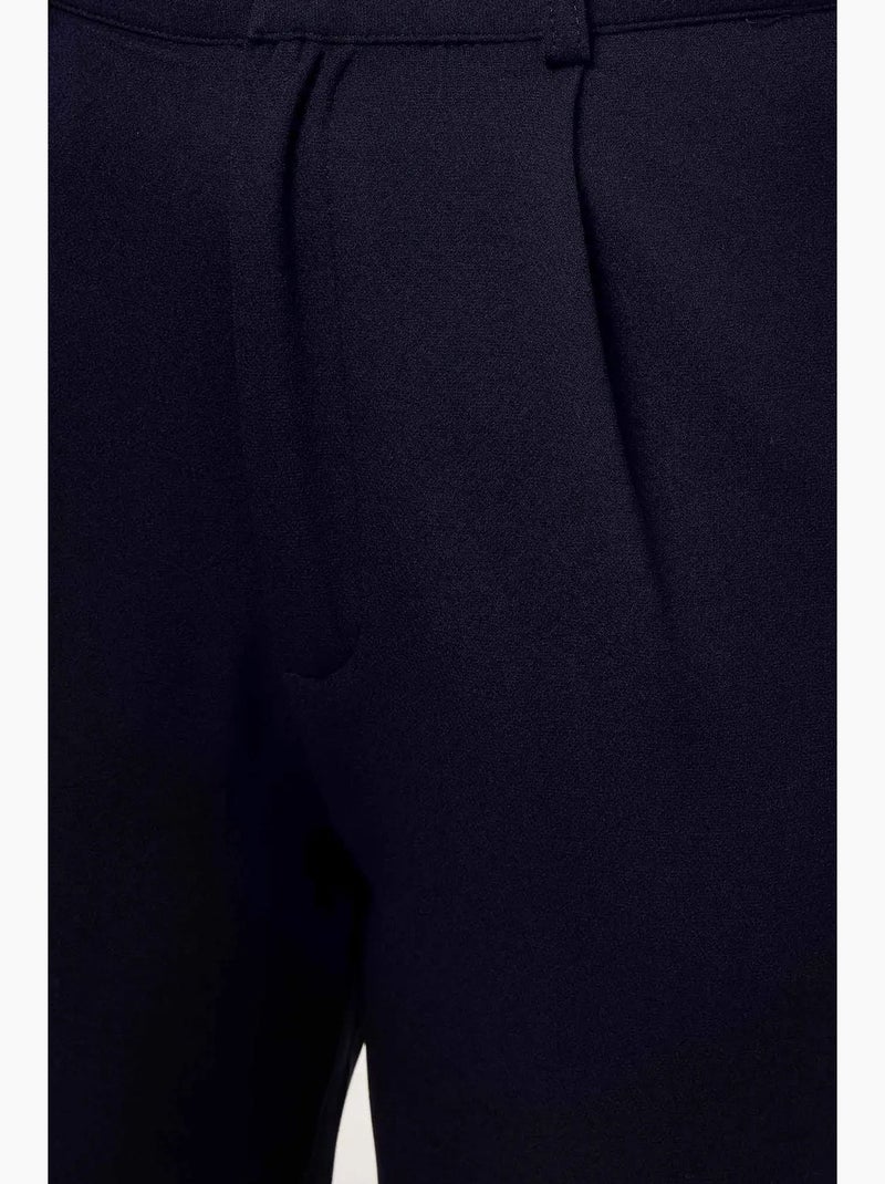 Broek met hoge taille en geplooide pijpen hiccup Blauw - Kiabi