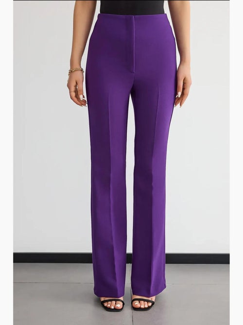 Broek met hoge taille en rechte pijpen hiccup - Kiabi Broek met hoge taille en rechte pijpen hiccup - Kiabi
