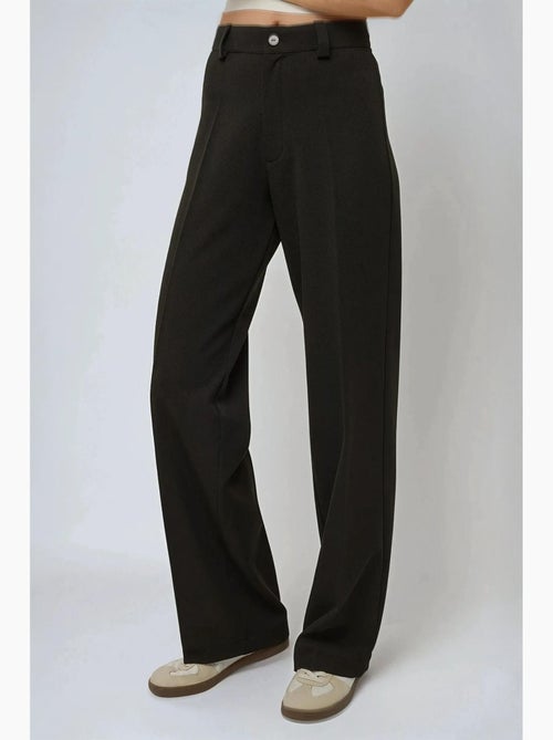 Broek met hoge taille en rechte pijpen hiccup - Kiabi