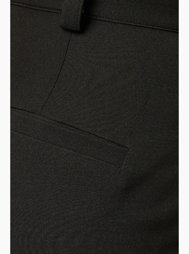 Broek met hoge taille en rechte pijpen hiccup Zwart - Kiabi