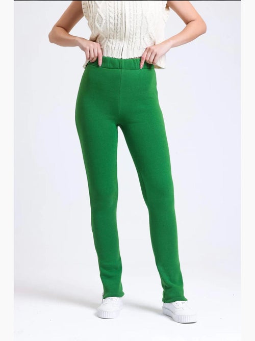 Broek met hoge taille en rits en split hiccup - Kiabi