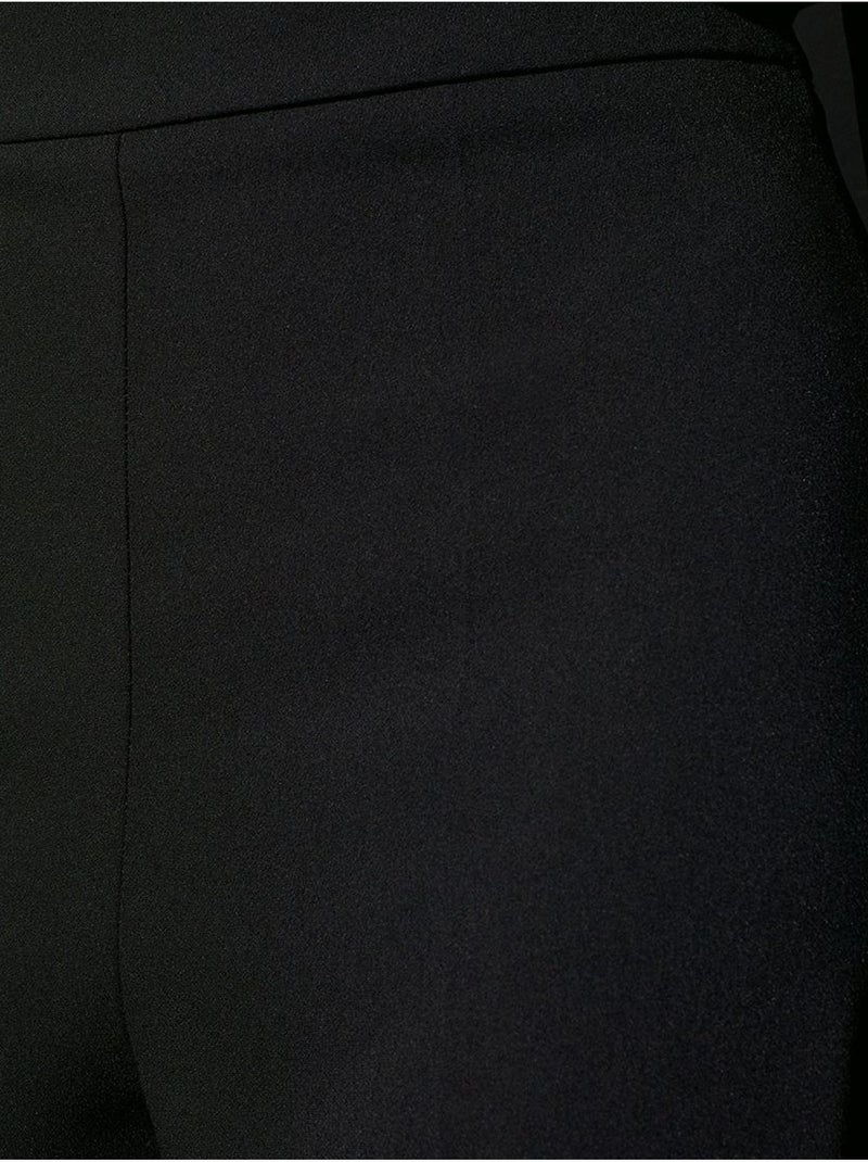 Broek Met Hoge Taille En Wijde Pijp Van Crêpe Zwart - Kiabi