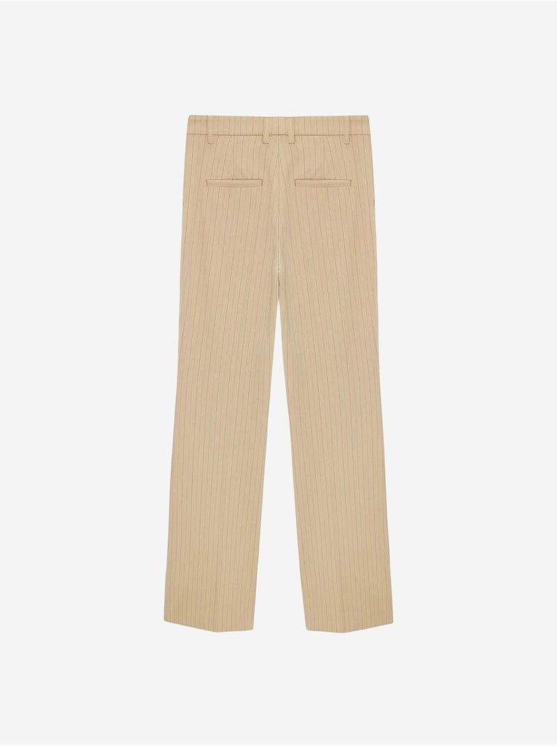 Broek met hoge taille en wijde pijpen dilvin Klei-beige - Kiabi