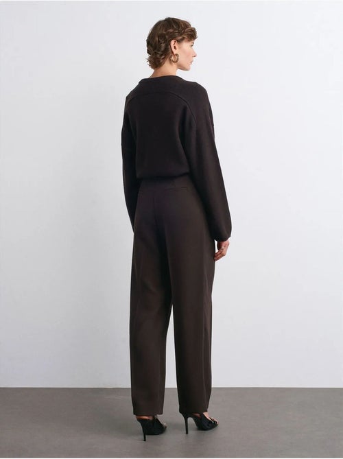 Broek Met Hoge Taille En Wijde Pijpen Van Crêpe - Kiabi Broek Met Hoge Taille En Wijde Pijpen Van Crêpe - Kiabi