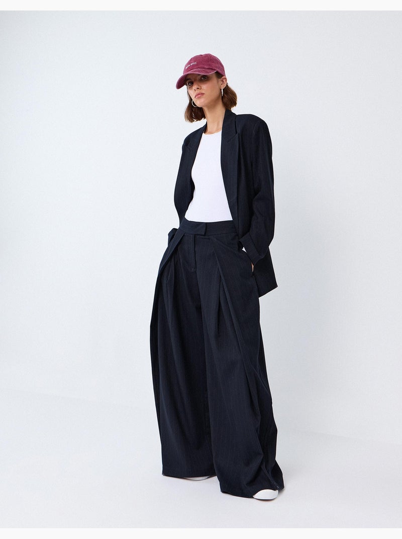 Broek met hoge taille, mo fashion Blauw - Kiabi