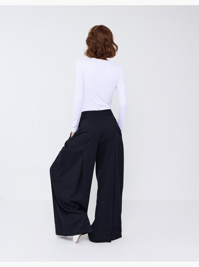Broek met hoge taille, mo fashion Blauw - Kiabi
