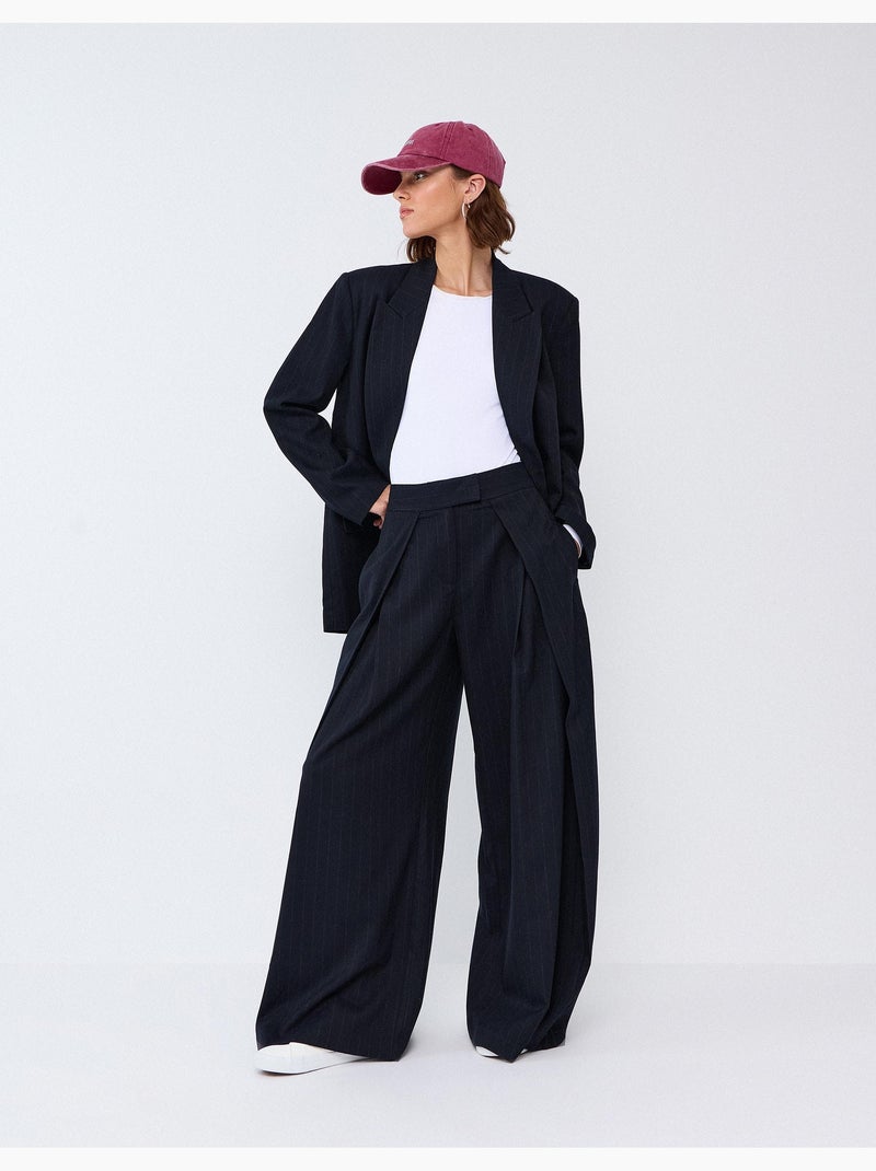 Broek met hoge taille, mo fashion Blauw - Kiabi