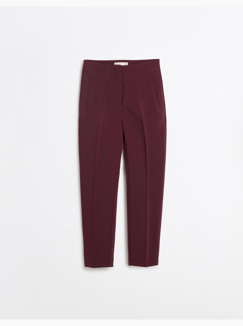 Broek met hoge taille, mo fashion Paars - Kiabi