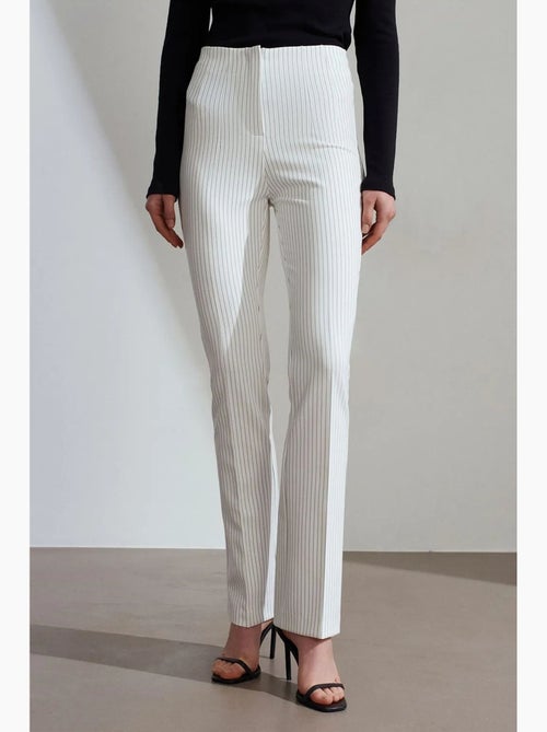 Broek met hoge taille, strepen en plooi dilvin - Kiabi