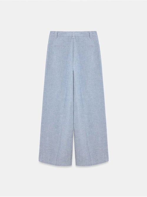 Broek met hoge taille, wijde pijpen en plooien dilvin - Kiabi Broek met hoge taille, wijde pijpen en plooien dilvin - Kiabi