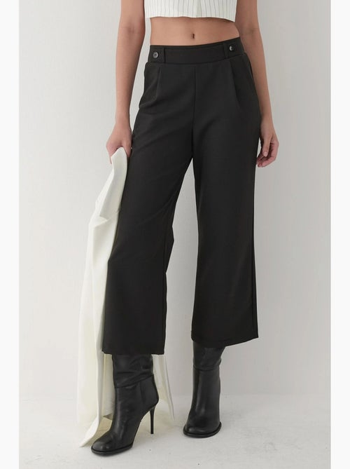 Broek met knoopdetail en hoge taille hiccup - Kiabi
