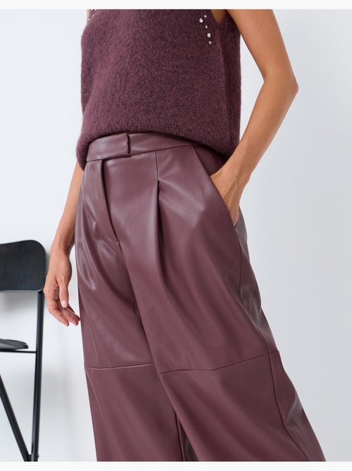 Broek met leerlook, mo fashion - Kiabi