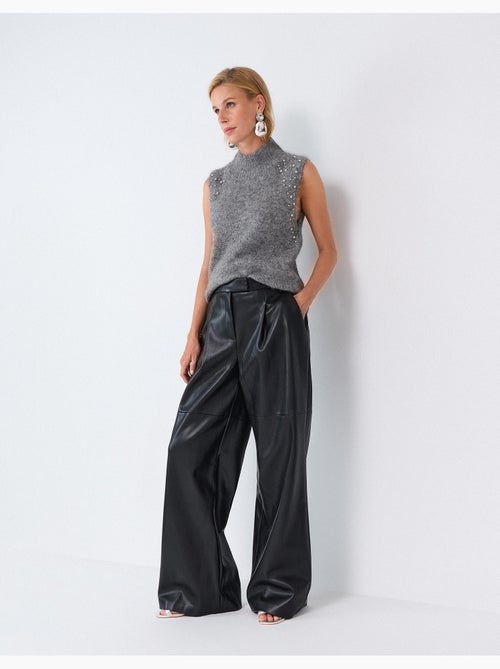 Broek met leerlook, mo fashion - Kiabi